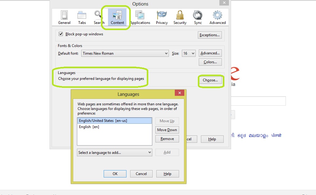 How To Change Mozilla Firefox Default Language